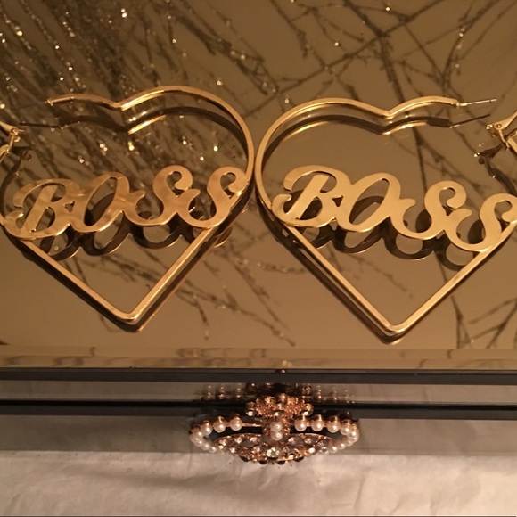 Boss Heart Earrings✨✨ - Picture 4 of 4